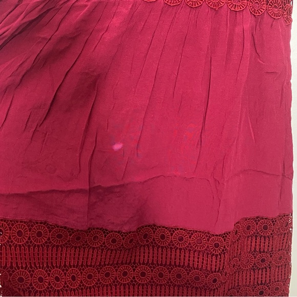 Anthropologie Floreat Wine Aveline Lace Crochet Dress Size 0 - Picture 11 of 16